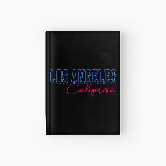 Womens Los Angeles California Letter Print Half Hardcover Journal
