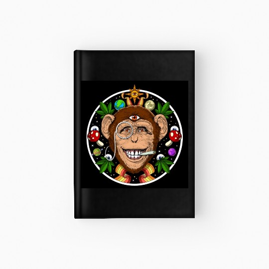 Psychedelic Monkey Stoner Hardcover Journal