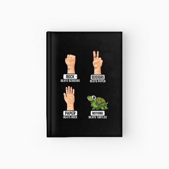 Rock Paper Scissors Nothing Beats Turtles Funny Tu Hardcover Journal