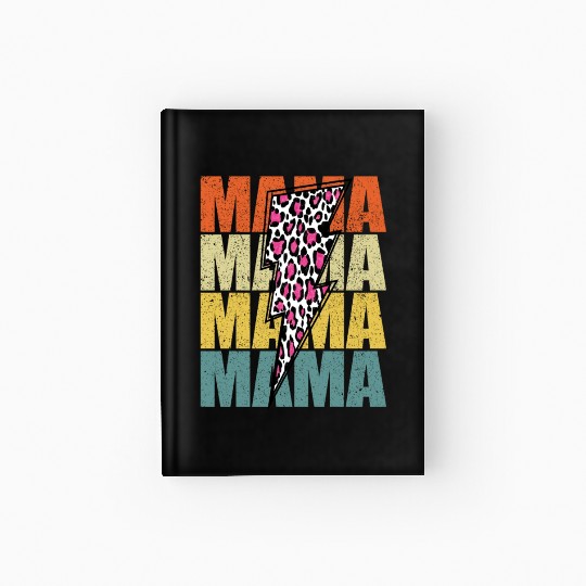 Lightning Bolt Leopard Cheetah Print Multi Color Hardcover Journal