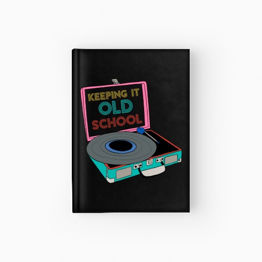 Old School Vinyl Music Lover Hardcover Journal