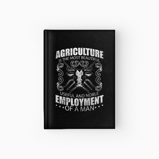 Agriculture Nature Pigs Hardcover Journal