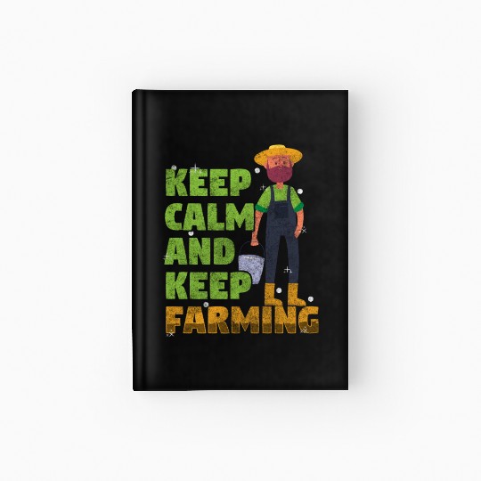 Agriculture Tractor Cows Grain Hardcover Journal