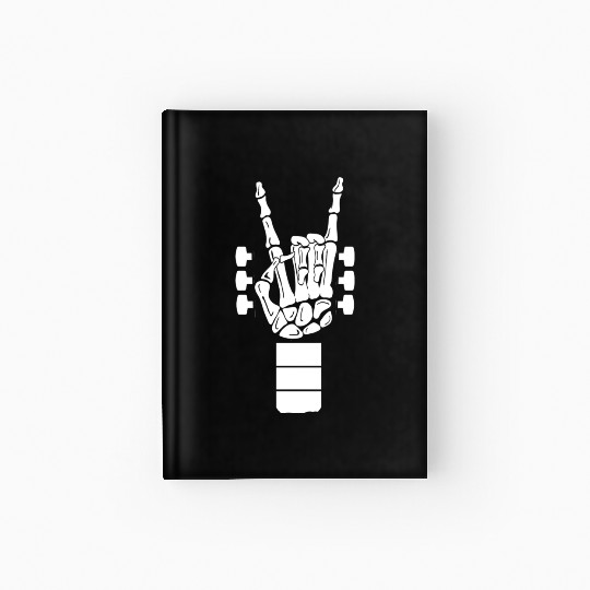 Metal Producer Skeleton Hand Guitar Hardcover Journal