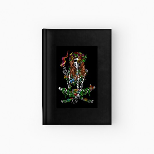 Psychedelic Hippie Skeleton Hardcover Journal