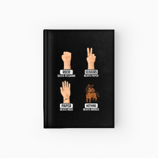 Rock Paper Scissors Nothing Beats Horses Horse Rid Hardcover Journal