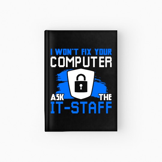 Cyber Security Funny Computer Hardcover Journal