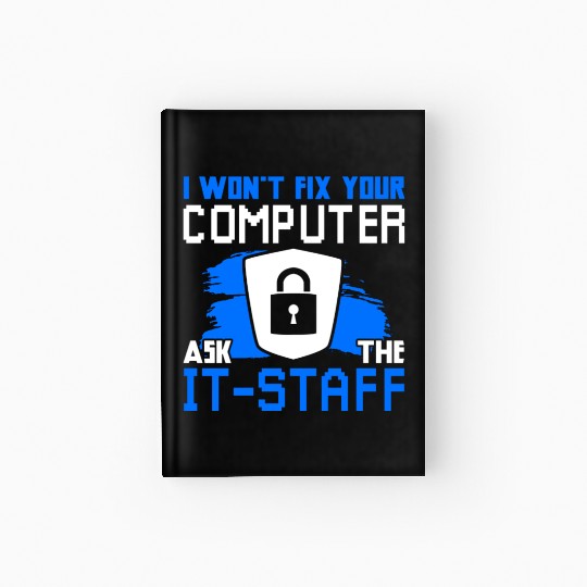 Cyber Security Funny Computer Hardcover Journal