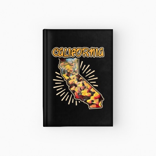 Retro California Flower Hardcover Journal