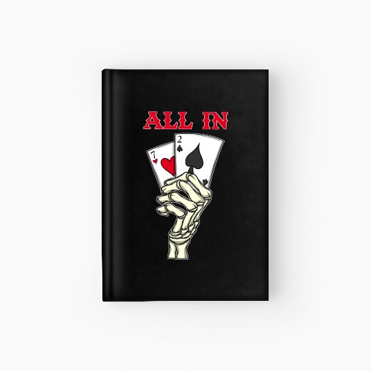 Poker Player Poker Cards 7 2 Skeleton Hand Poker Hardcover Journal