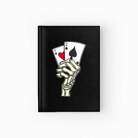 Poker Player Poker Cards 7 2 Skeleton Hand Poker Hardcover Journal