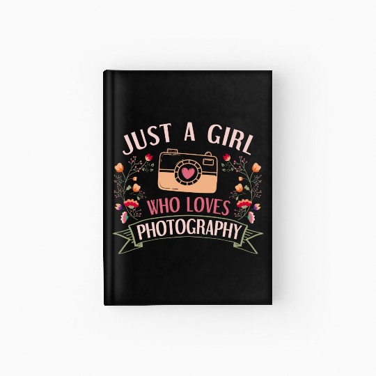 Photography Camera Lens Flowers Hardcover Journal