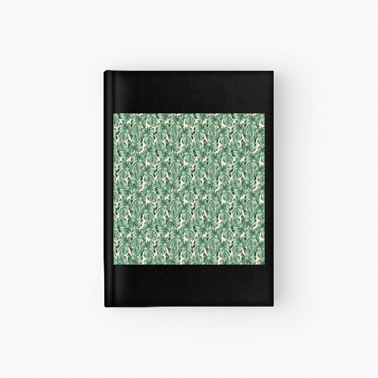 Watercolor Tropical Monstera Leaves Hardcover Journal
