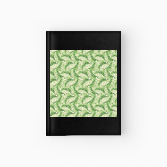 Watercolor Tropical Jungle Palm Leaves Hardcover Journal