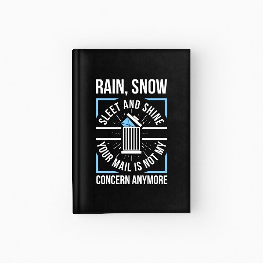 Retired Postal Worker Retirement Mailman Postman Hardcover Journal