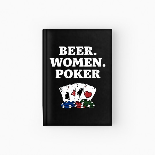 Beer Women Poker Casino Gambler Gambling Bettor Hardcover Journal