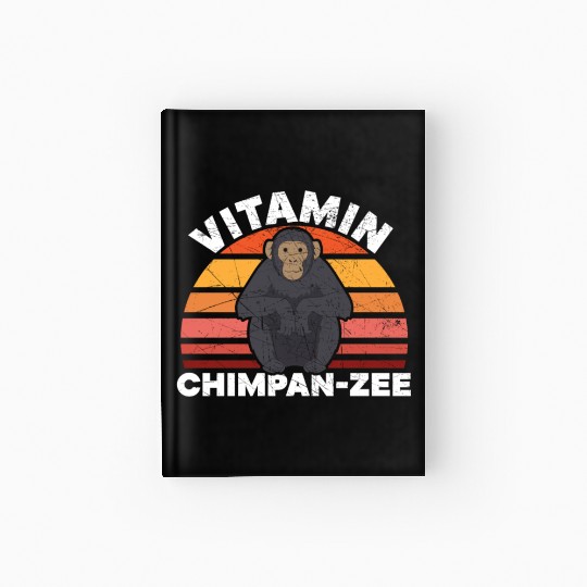 Vitamin Chimpanzee Monkey Animal Zookeeper Hardcover Journal