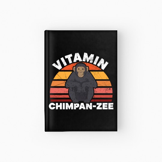 Vitamin Chimpanzee Monkey Animal Zookeeper Hardcover Journal