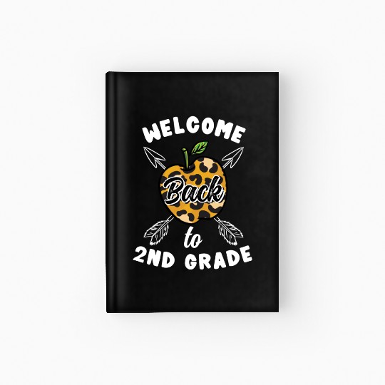 Welcome Back To 2nd Grade Leopard Print Hardcover Journal