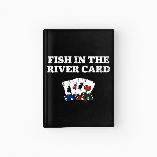 Fish in the River Card Card Games Poker Card Hardcover Journal