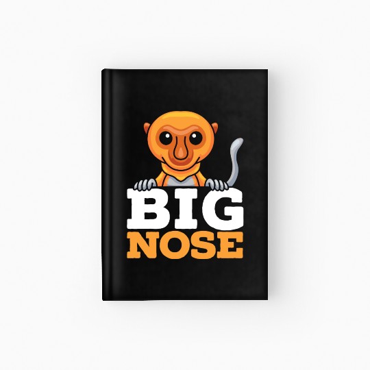 Big Nose Proboscis Monkey Ape Wildlife Zookeeper Hardcover Journal