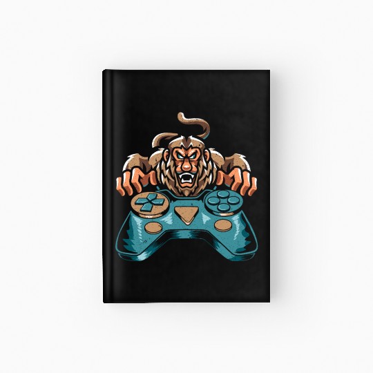 Gamer Proboscis Monkey Ape Wildlife Zookeeper Hardcover Journal