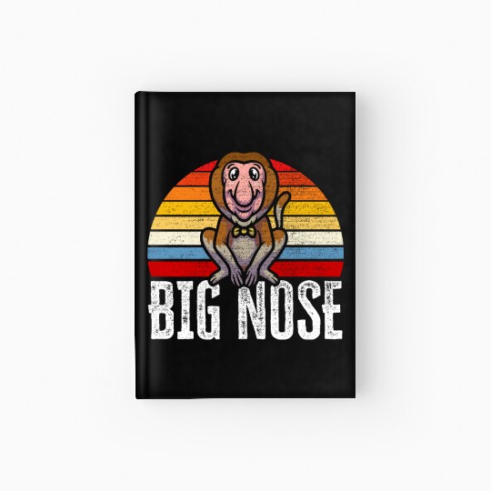 Big Nose Proboscis Monkey Ape Wildlife Zookeeper Hardcover Journal