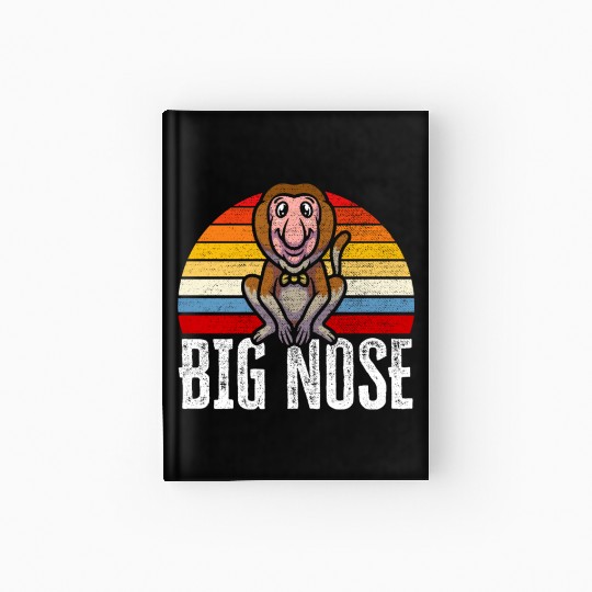 Big Nose Proboscis Monkey Ape Wildlife Zookeeper Hardcover Journal