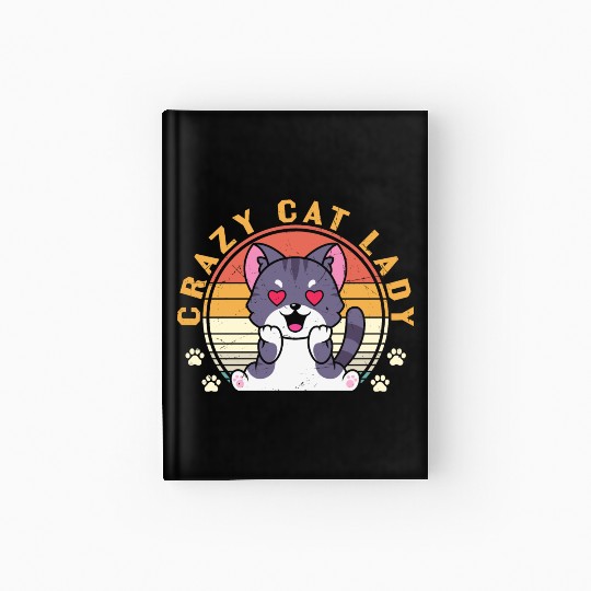Crazy cat Lady Hardcover Journal