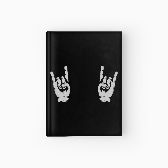 music heavy metal hands Hardcover Journal
