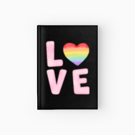 Lgbtq Gay Pride Month Rainbow Love Is Love Hardcover Journal