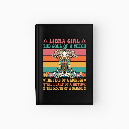Libra Girl Astrology Sign Hardcover Journal