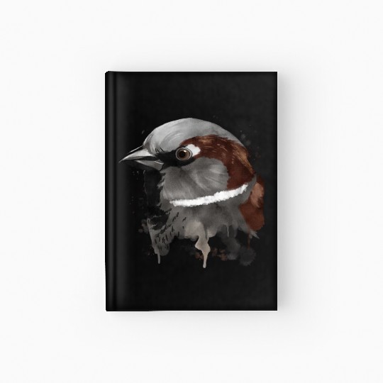 Splash Bird Sparrow Hardcover Journal