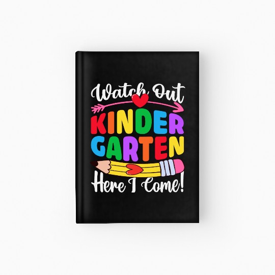 Back to School First Day of School Kindergarten Hardcover Journal