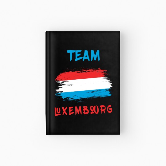 Team Luxembourg flags design Hardcover Journal