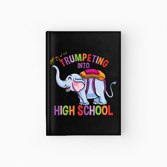 Elephant Trumpeting Into High School Hardcover Journal