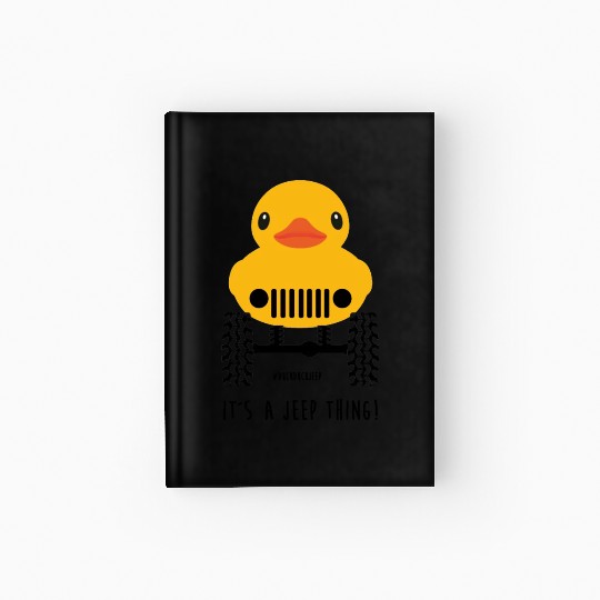 Jeep Cute Rubber duck on Offroad wheels duckduck Hardcover Journal