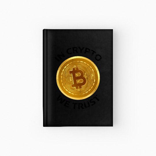 In Crypto We Trust Large Bitcoin Coin Design Tradi Hardcover Journal
