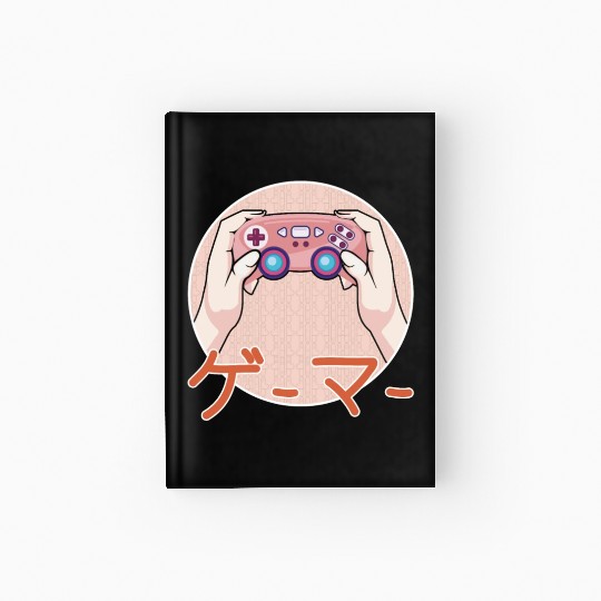 Japan Play Video Game Lover Arcade Gamer Gaming Hardcover Journal
