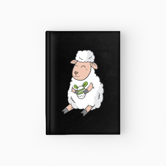 Cute Easter Egg Happy Animal Sheep Gift Hardcover Journal