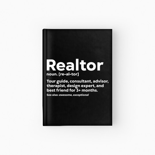 Funny Realtor Definition Real State Agent Hardcover Journal