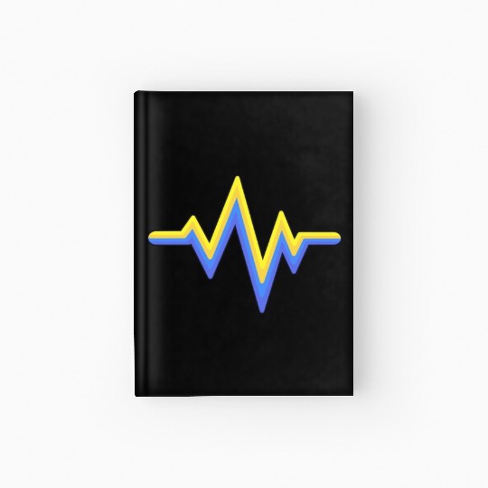 Yellow Blue Heartbeat World Down Syndrome Hardcover Journal