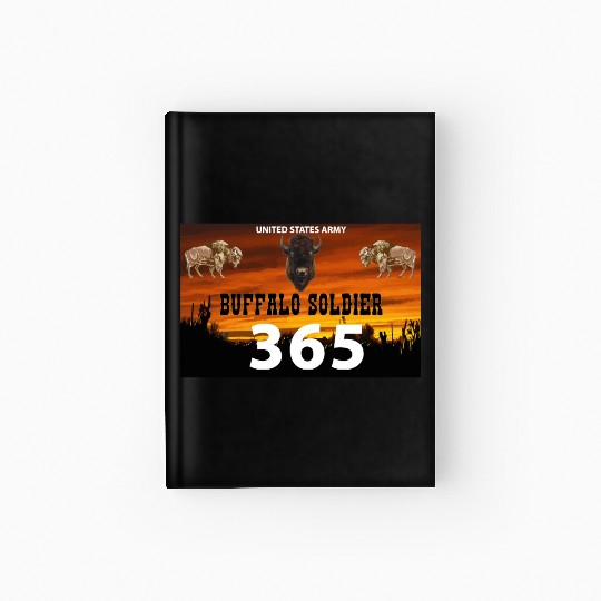 US Army Buffalo Soldier 365 w Buffalo Head Center Hardcover Journal