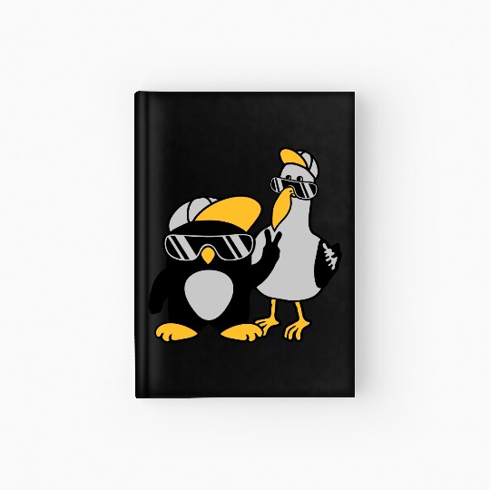 Seagull penguin 2 friends Hardcover Journal