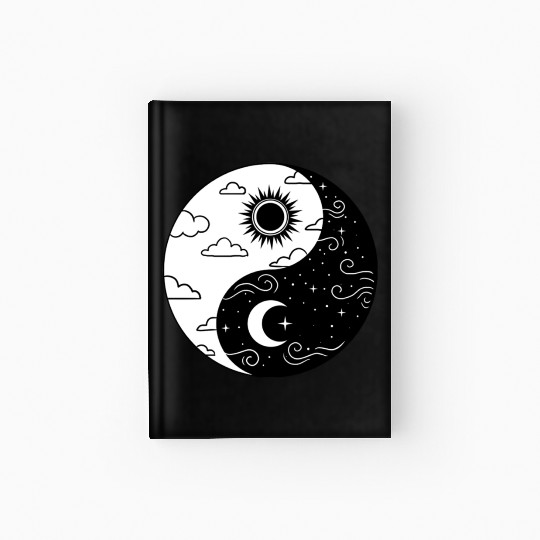 Sun and Moon Yin Yang for Yin Yang Art Lover Hardcover Journal