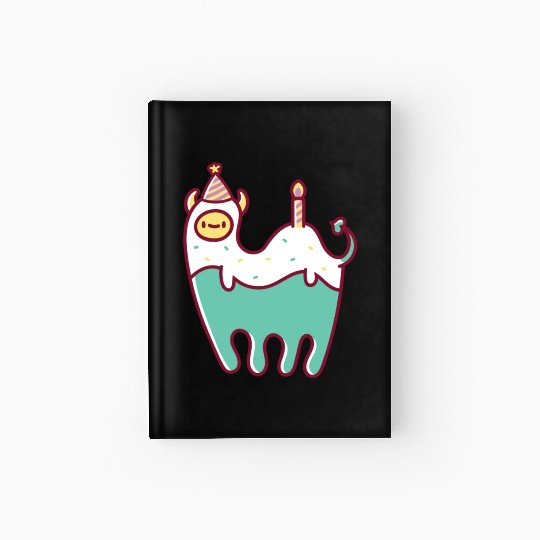 Green Llama Monster Party Hardcover Journal