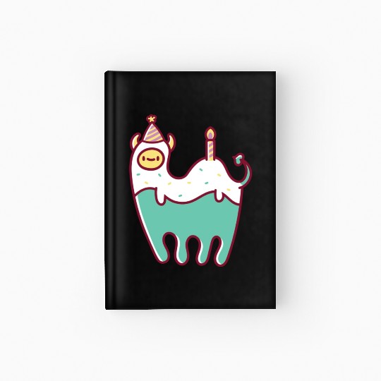 Green Llama Monster Party Hardcover Journal