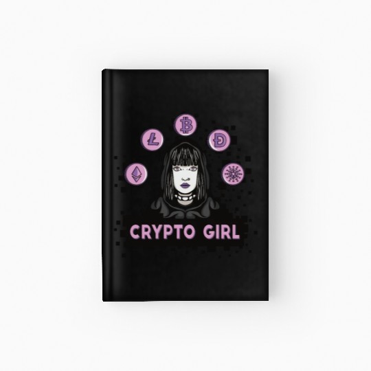 Crypto girl money smart Crypto girl money smart gi Hardcover Journal
