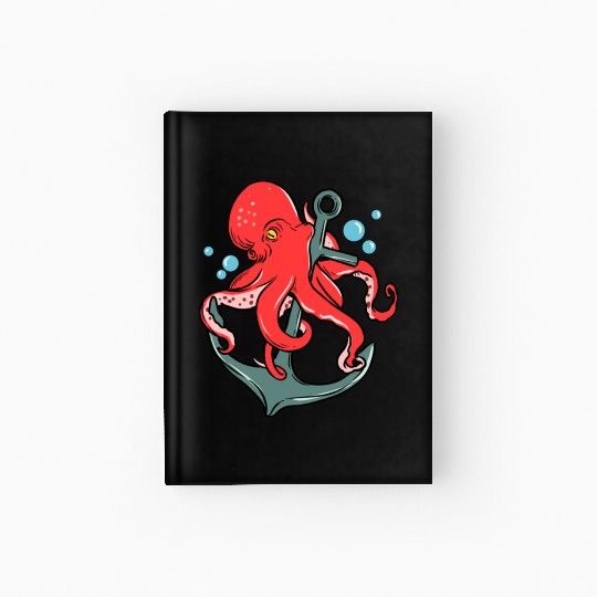 Octopus Anchor for Octopus Lover Hardcover Journal