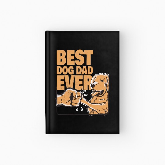 Best Dog Dad Ever Golden Redriever Dog Lover Hardcover Journal